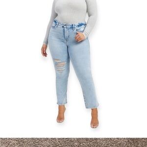 GOOD AMERICAN Good Legs Straight Leg Plus Jeans in Indigo401 Size 28